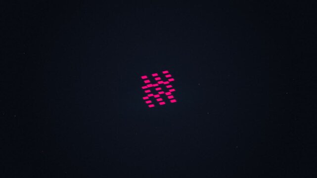 Night Sky Drone Formation