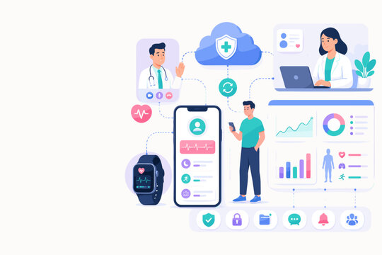 Connected Telemedicine Platform With Wearable Health Monitoring