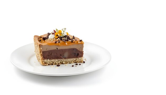Mamey sapote gourmet cacao tahini tart premium commercial food photography