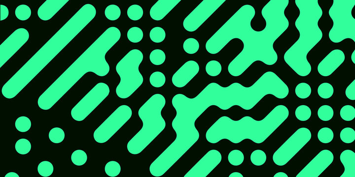 Green abstract matrix background seamless geometric vector pattern