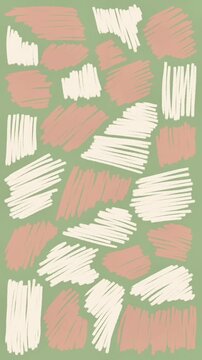 Handdrawn motion green doodles