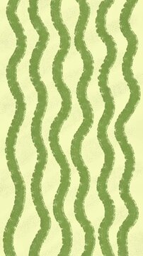 Handdrawn motion wave stripe green
