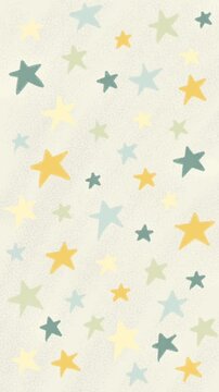 Handdrawn motion stars soft color