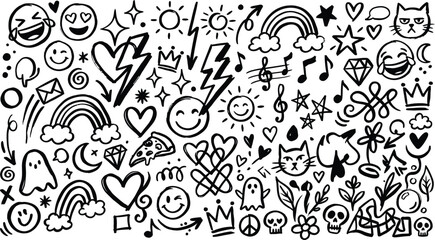 fun doodle illustrations for social media posts and blogs © RaselAhmed