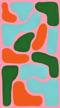Handdrawn motion liquid green blue