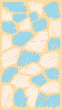 Handdrawn moving scribble peach yellow color
