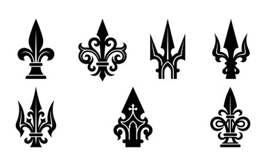 A captivating collection of ornate fleur de lis designs showcasing the historical and symbolic significance of these iconic emblems often associated with royalty heraldry and © Tufayel