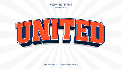 United text effect, college sports text effect © ricks