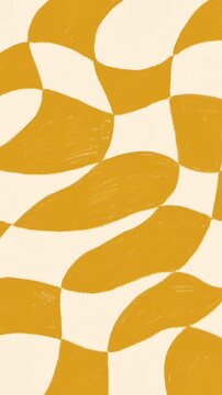 Handdrawn golden checkered