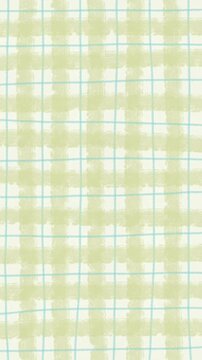 Handdrawn tartan soft green