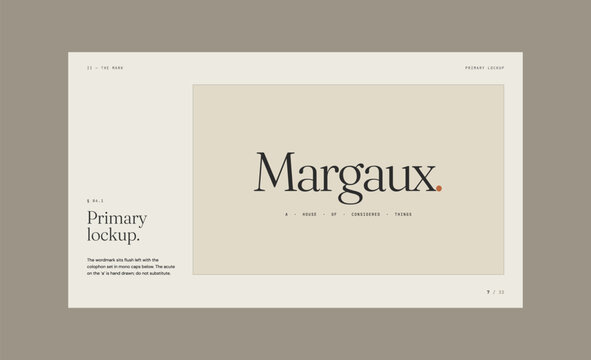 Primary logo lockup presentation for brand identity guidelines