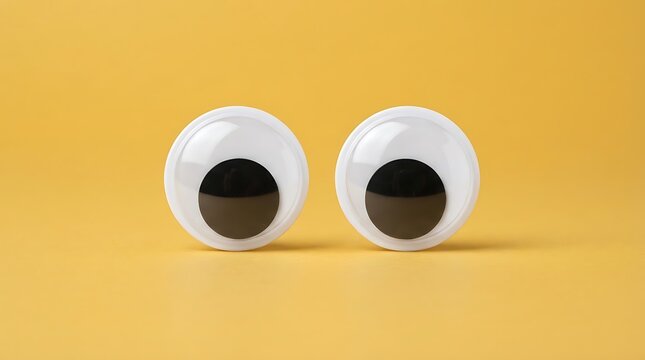 Googly Eyes Yellow Surface Craft Expression
