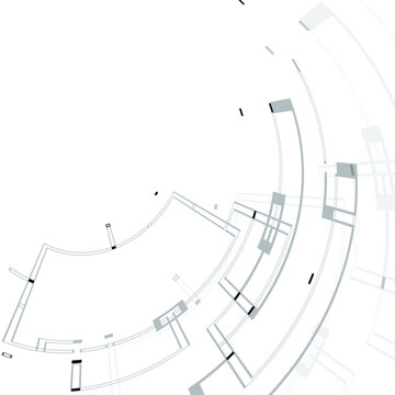 Digital Illustration Showing Technical Construction Layout