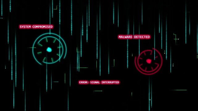 Cybersecurity threat alert system with system compromised and malware detected warnings cybersecurity alert