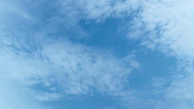 Layers clouds blue sky in rainy season loop time lapse