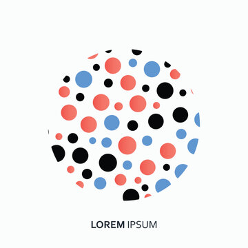 Vector Abstract Dot Circles Set