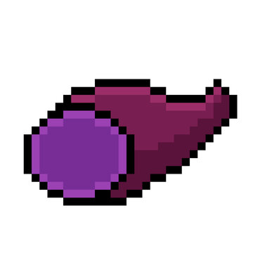 Pixel Art Cut Purple Yam Ube Root