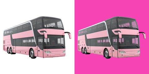Doubledecker passenger bus pink modern design © Insights