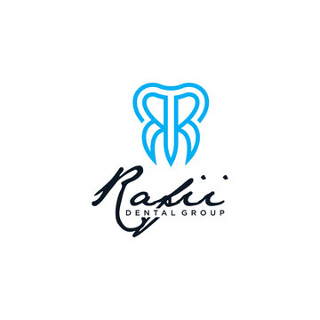 Rafii Dental Group blue tooth logo with script name.