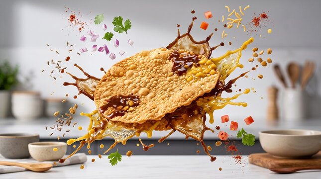 Kutchi Pakwan Crispy Bread splash