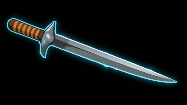Energy Sword Blade in motion with glowing blue electric aura during a dramatic combat sequence