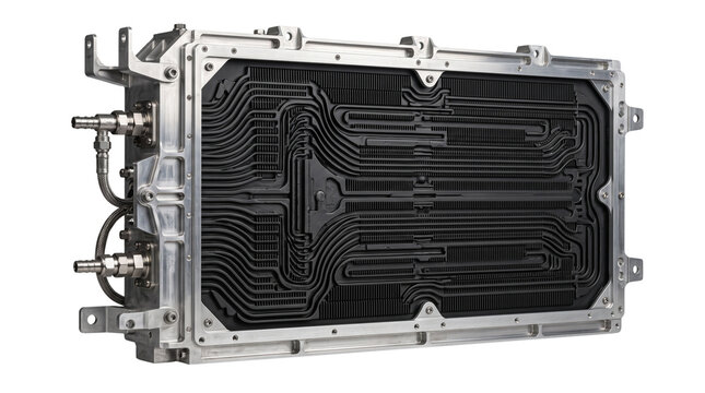 Industrial hydrogen fuel cell stack, high-tech silver metal power unit, clean energy hydrogen engine for electric vehicles