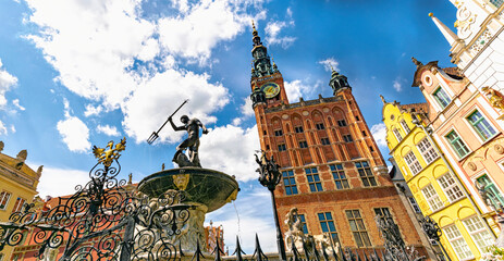Ancient Fountain of Neptune in Gdansk, Poland  © Maryna Konoplytska