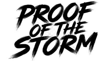 Proof of the Storm brush stroke typography text design isolated on white background © Sakib