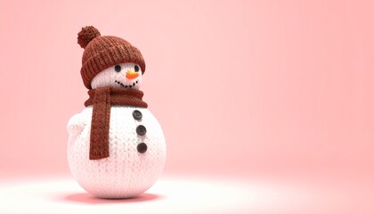 Obraz premium Cozy knitted snowman decoration