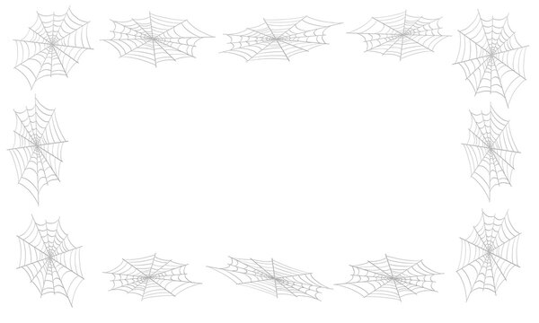 Decorative spider web frame design for Halloween background template