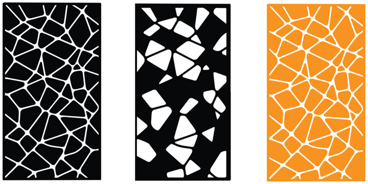 Abstract geometric voronoi pattern panels for laser cut screens