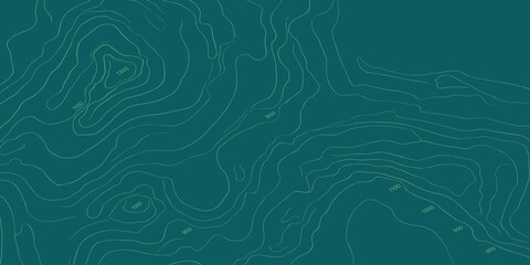 Abstract topographic map lines pattern with dark teal background texture contour lines cartography elevation geometric pattern dashed abstract backgrounds textures geography © MOHAMAD