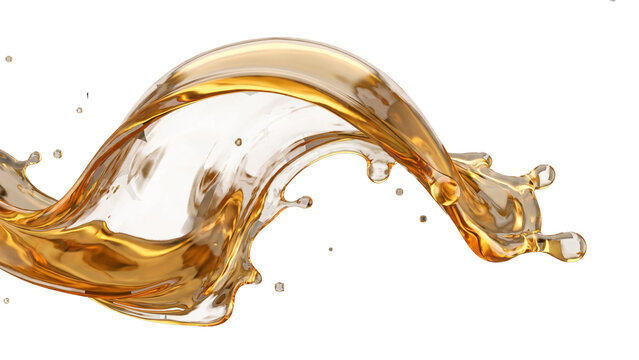 vibrant liquid oil splash PNG isolated on transparent background, dynamic fluid splash for food and beverage designs