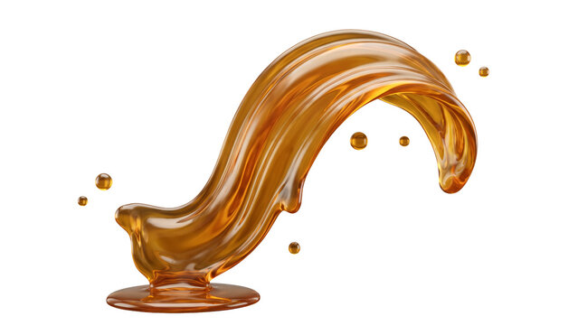 vibrant liquid oil splash PNG isolated on transparent background, dynamic fluid splash for food and beverage designs