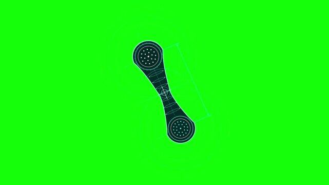 Ergonomic mesh support pads rotating on green screen background