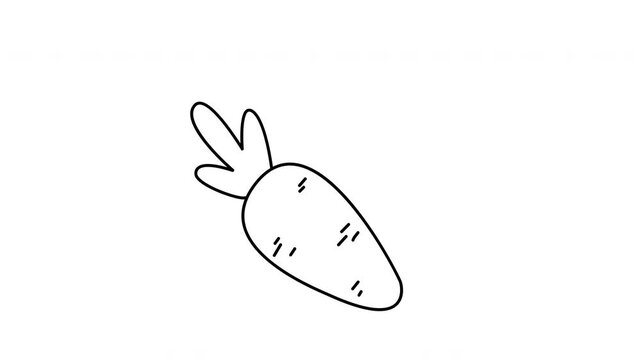 carrot outline vegetable icon