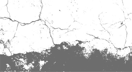 Fototapeta premium Cracked Wall Grunge Texture with Rough Weathered Surface
