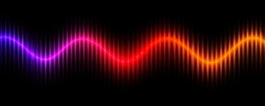 Glowing Neon Audio Sound Wave Equalizer Spectrum Spectrum Background