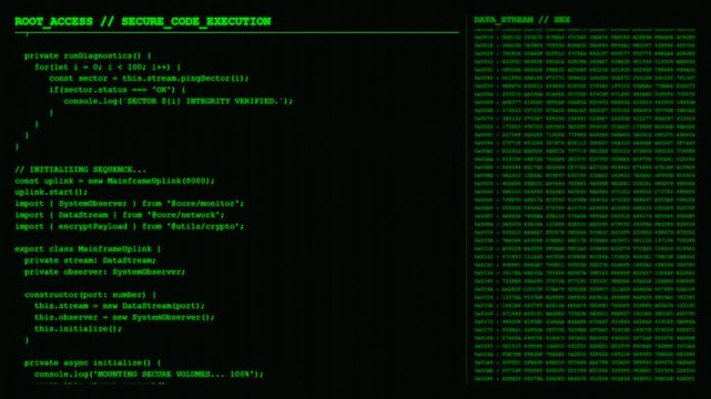 Root Access Secure Code Execution Programming Animation.