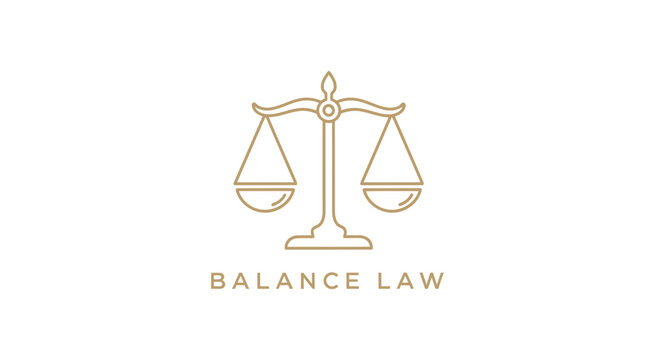 Elegant Scales of Justice Icon Isolated on Transparent Background