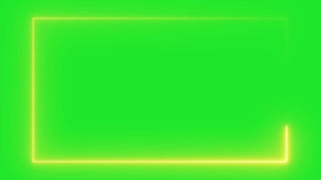 Animation of glowing neon rectangles abstract background. Abstract glowing neon light rectangle border frame animation, Purple Neon Glowing Rectangle Frame Animation on Dark Abstract Background