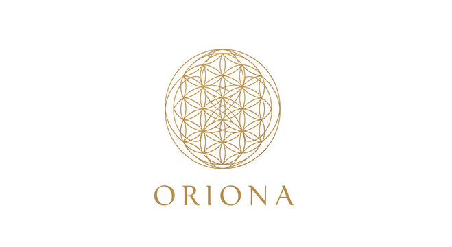 Sacred Geometry Flower of Life Symbol Isolated on Transparent Background