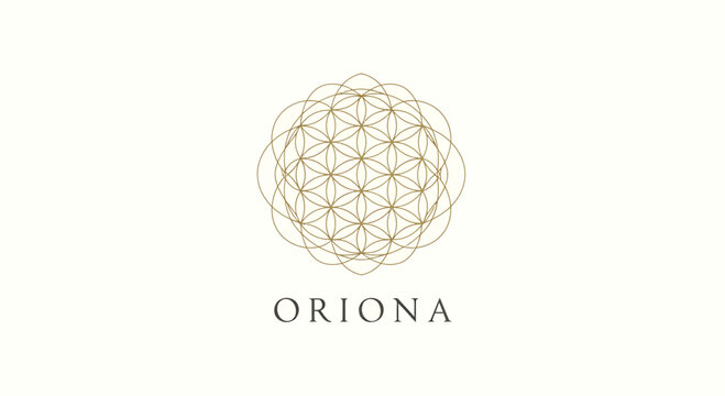 Sacred Geometry Flower of Life Symbol Isolated