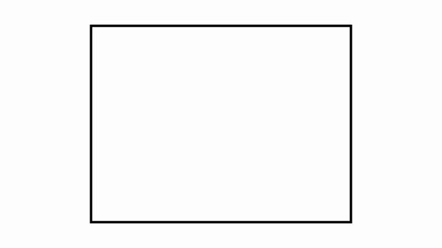 Minimalist animated dashed rectangle frame overlay for creative editing and motion border outline