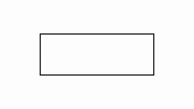 Minimalist animated dashed rectangle frame overlay for creative editing and motion border outline