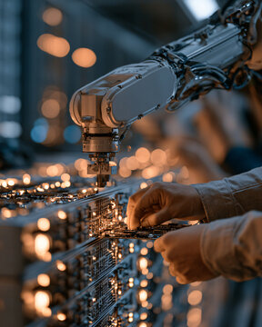 Human and Robotic Collaboration on Advanced Electronic Assembly in Modern Industrial Setting