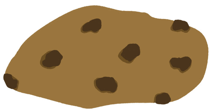 Hand Drawn Chocolate Chip Cookie Illustration