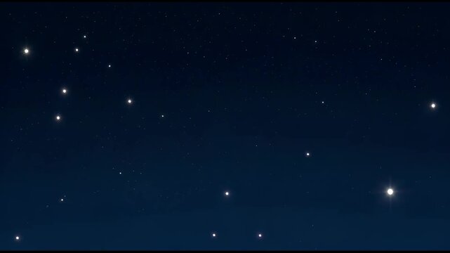 The images depict a sequence of the night sky featuring a prominent arrangement of bright stars