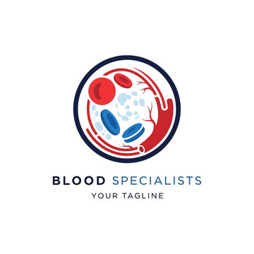 Blood Specialists Logo Red Blood Cells White Blood Cells Artery