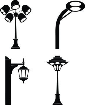 street lamp vector